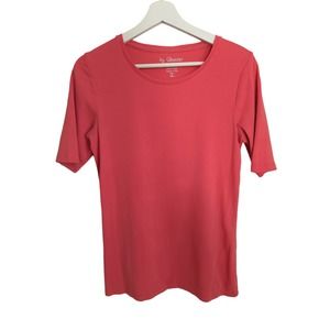 Chico's Cotton Tee size 0/ US Sz S Short Sleeve Orange T-shirt Top